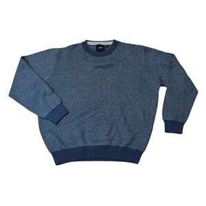 JEFF Mens XL blue acrylic polyester cotton crewneck pullover sweater EUC